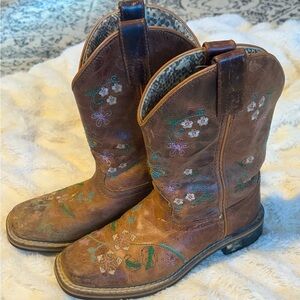 Girls Smoky Mountain Cowboy Boots Size 1